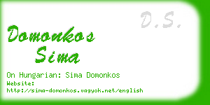 domonkos sima business card